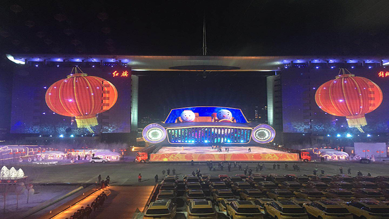 Flexible LED Mesh Screen for China's New year events