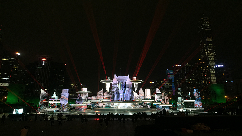 Flexible LED Mesh Screen for China's New year events