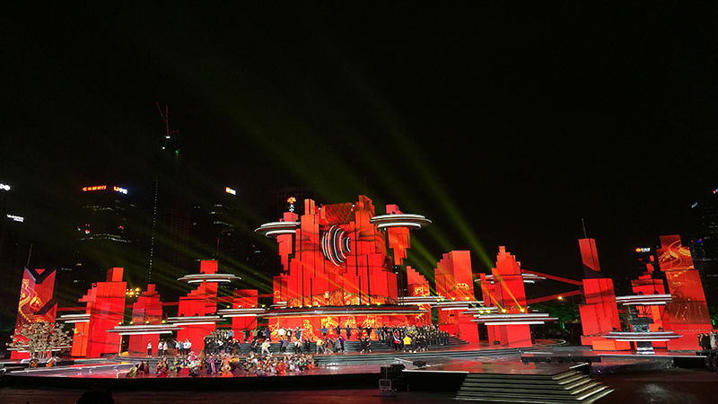 Flexible LED Mesh Screen for China's New year events