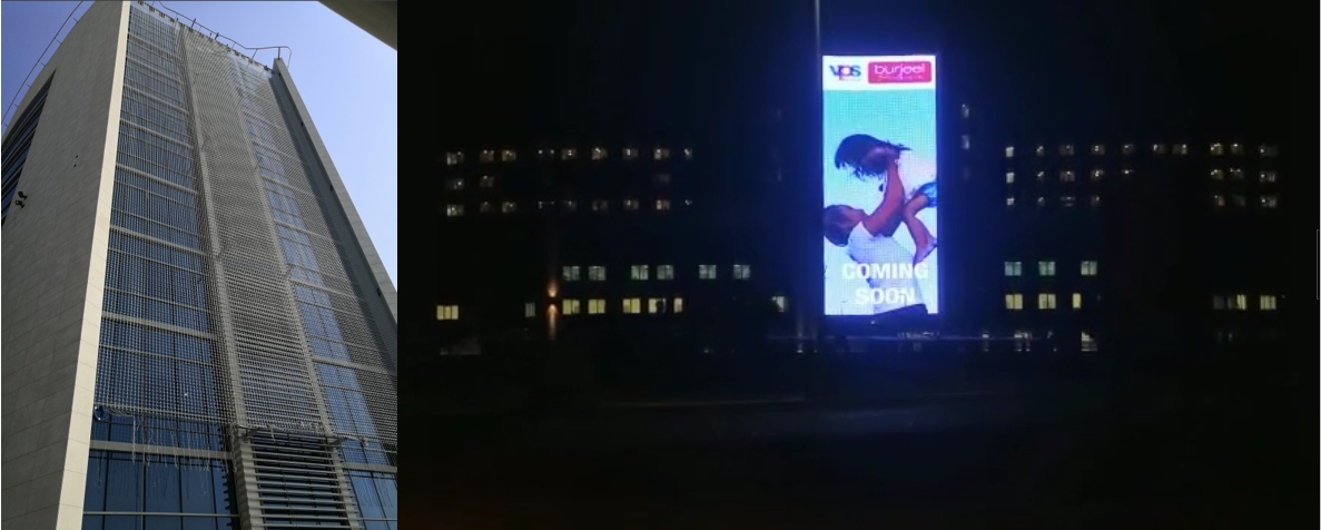 1536sqm LED Mesh Screen in UAE
